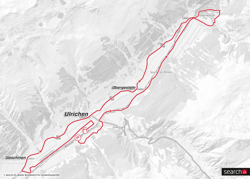 Streckenprsentation der Tour de Suisse 2019: Karte Etappe 8