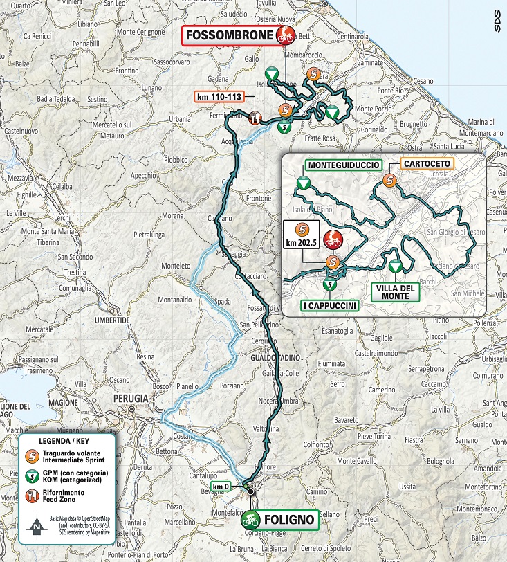Streckenverlauf Tirreno - Adriatico 2019, Etappe 4