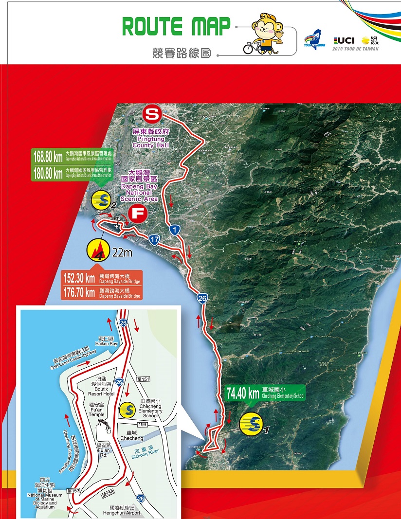 Streckenverlauf Tour de Taiwan 2019 - Etappe 5