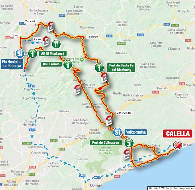 Streckenverlauf Volta Ciclista a Catalunya 2019 - Etappe 1