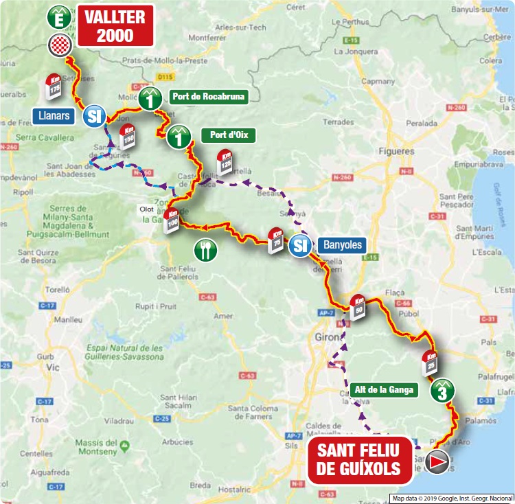 Streckenverlauf Volta Ciclista a Catalunya 2019 - Etappe 3
