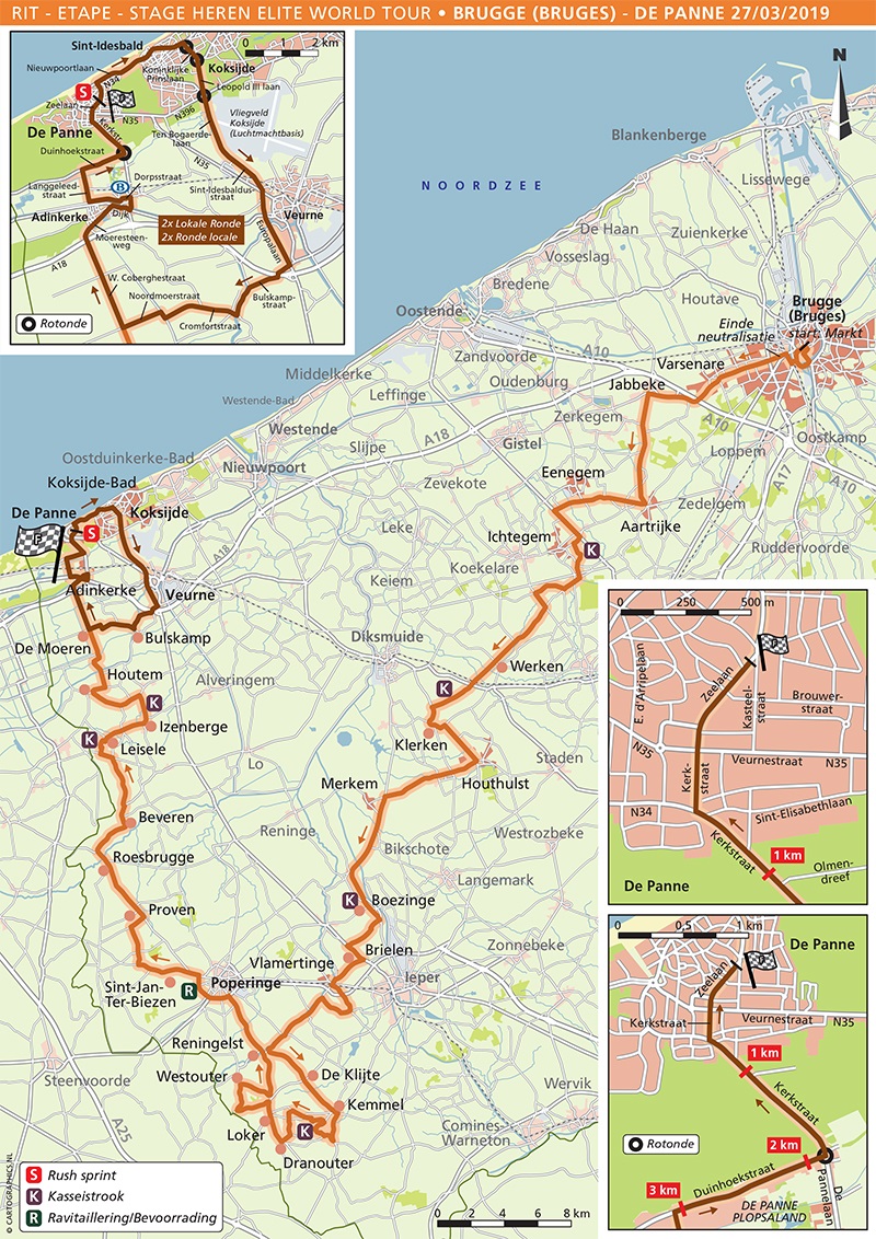 Hhenprofil Driedaagse Brugge - De Panne 2019 (Mnner), letzte 3 km