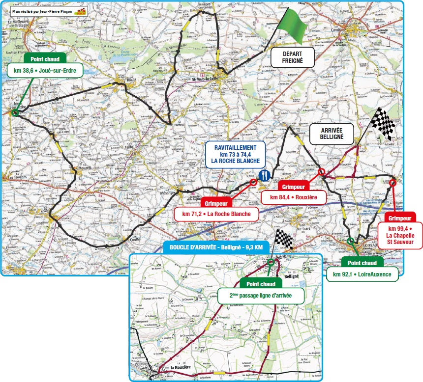 Streckenverlauf Circuit Cycliste Sarthe - Pays de la Loire 2019 - Etappe 2
