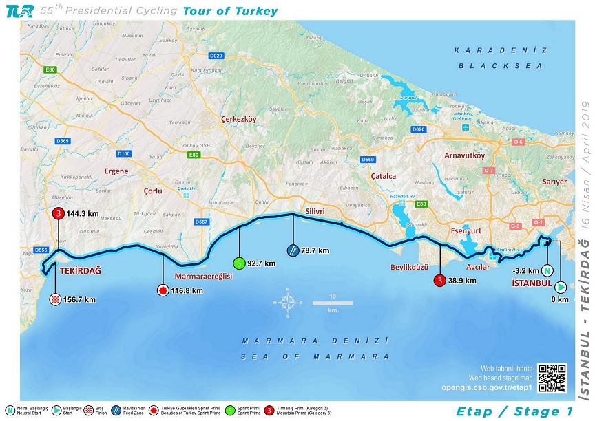 Streckenverlauf Presidential Cycling Tour of Turkey 2019 - Etappe 1