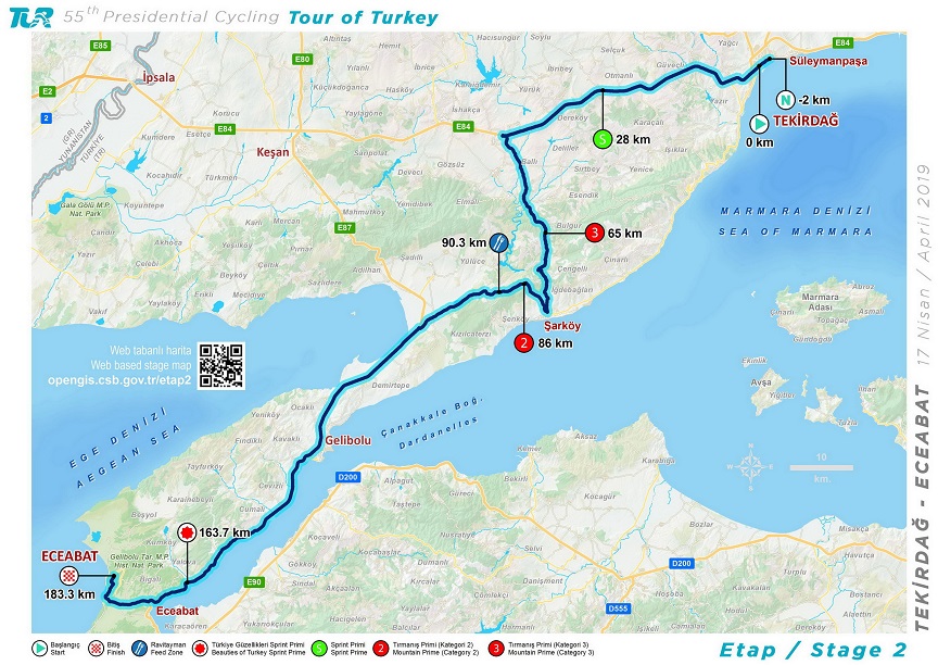 Streckenverlauf Presidential Cycling Tour of Turkey 2019 - Etappe 2