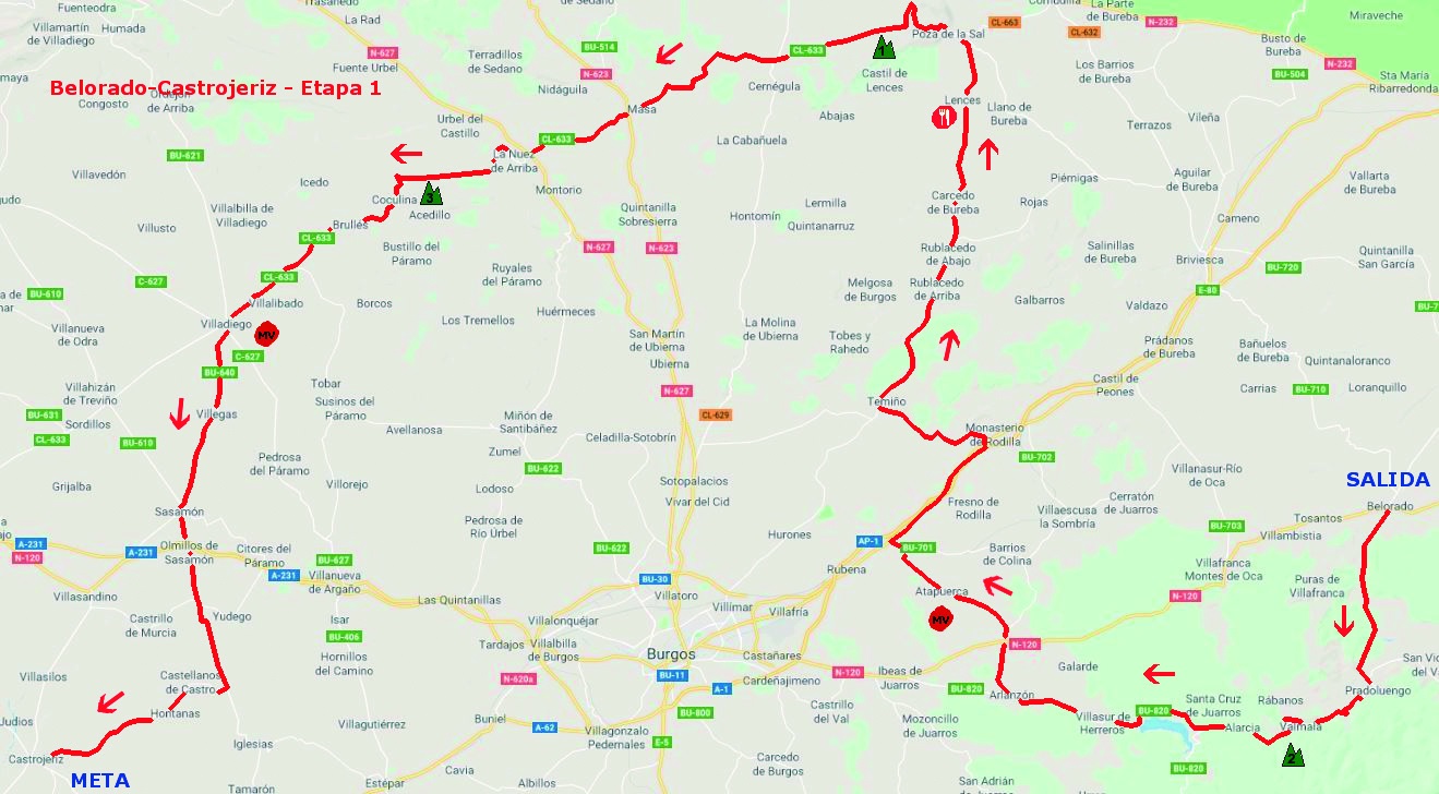 Streckenverlauf Vuelta a Castilla y Leon 2019 - Etappe 1