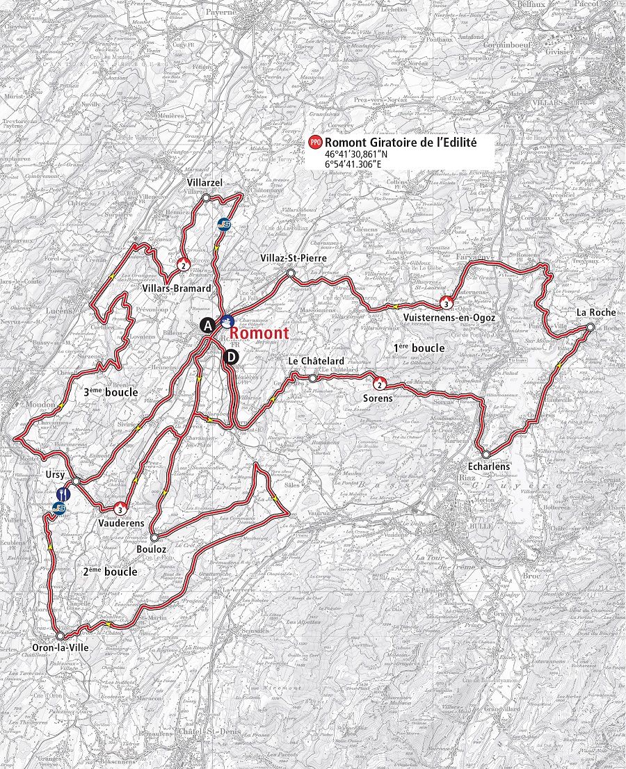 Streckenverlauf Tour de Romandie 2019 - Etappe 3
