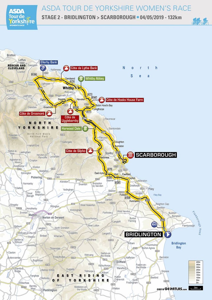 Streckenverlauf ASDA Tour de Yorkshire Womens Race 2019 - Etappe 2