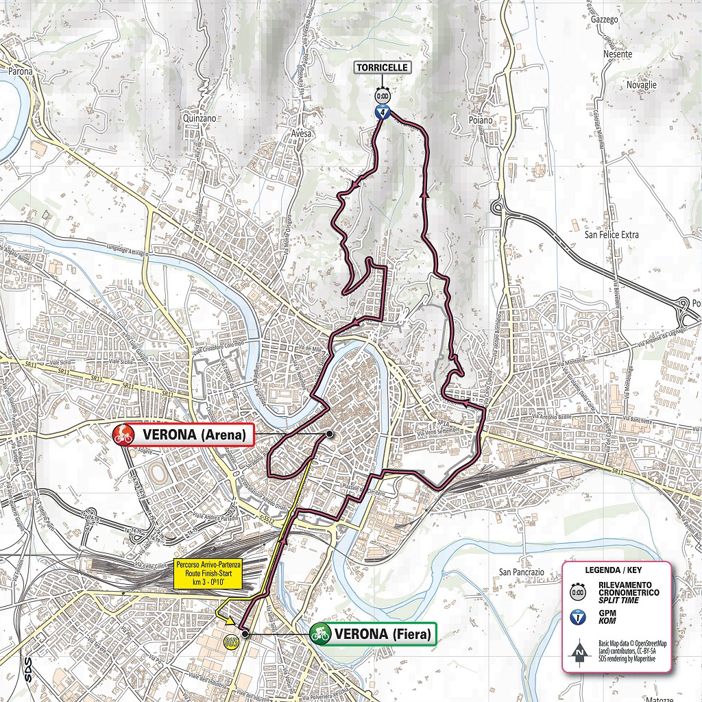 Streckenverlauf Giro dItalia 2019 - Etappe 21