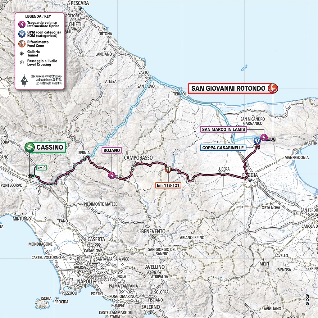 Streckenverlauf Giro d’Italia 2019 - Etappe 6