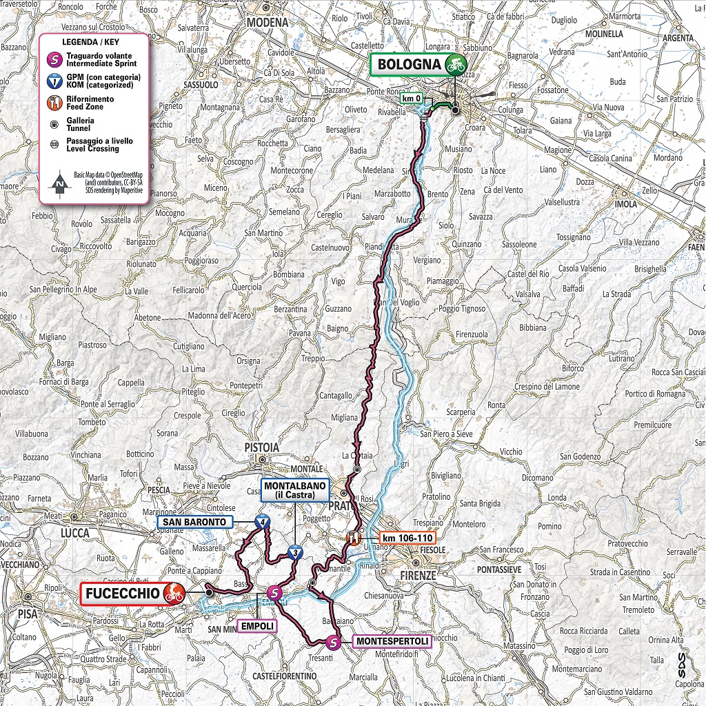 Streckenverlauf Giro dItalia 2019 - Etappe 2