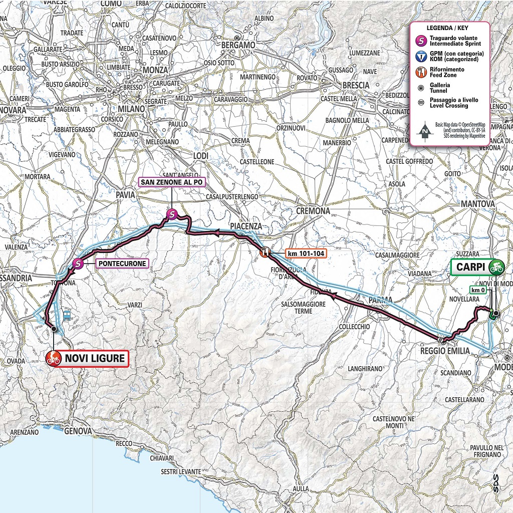 Streckenverlauf Giro dItalia 2019 - Etappe 11