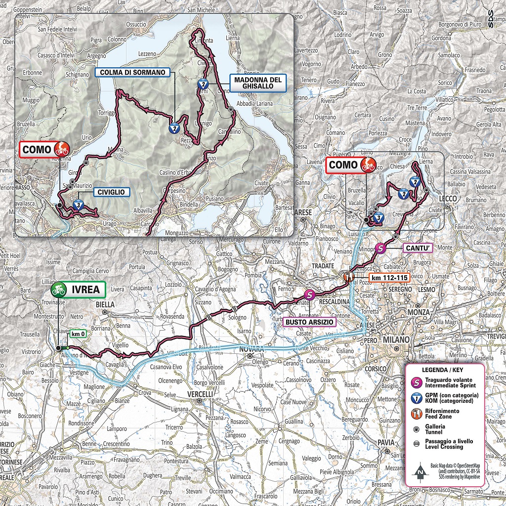 Streckenverlauf Giro dItalia 2019 - Etappe 15