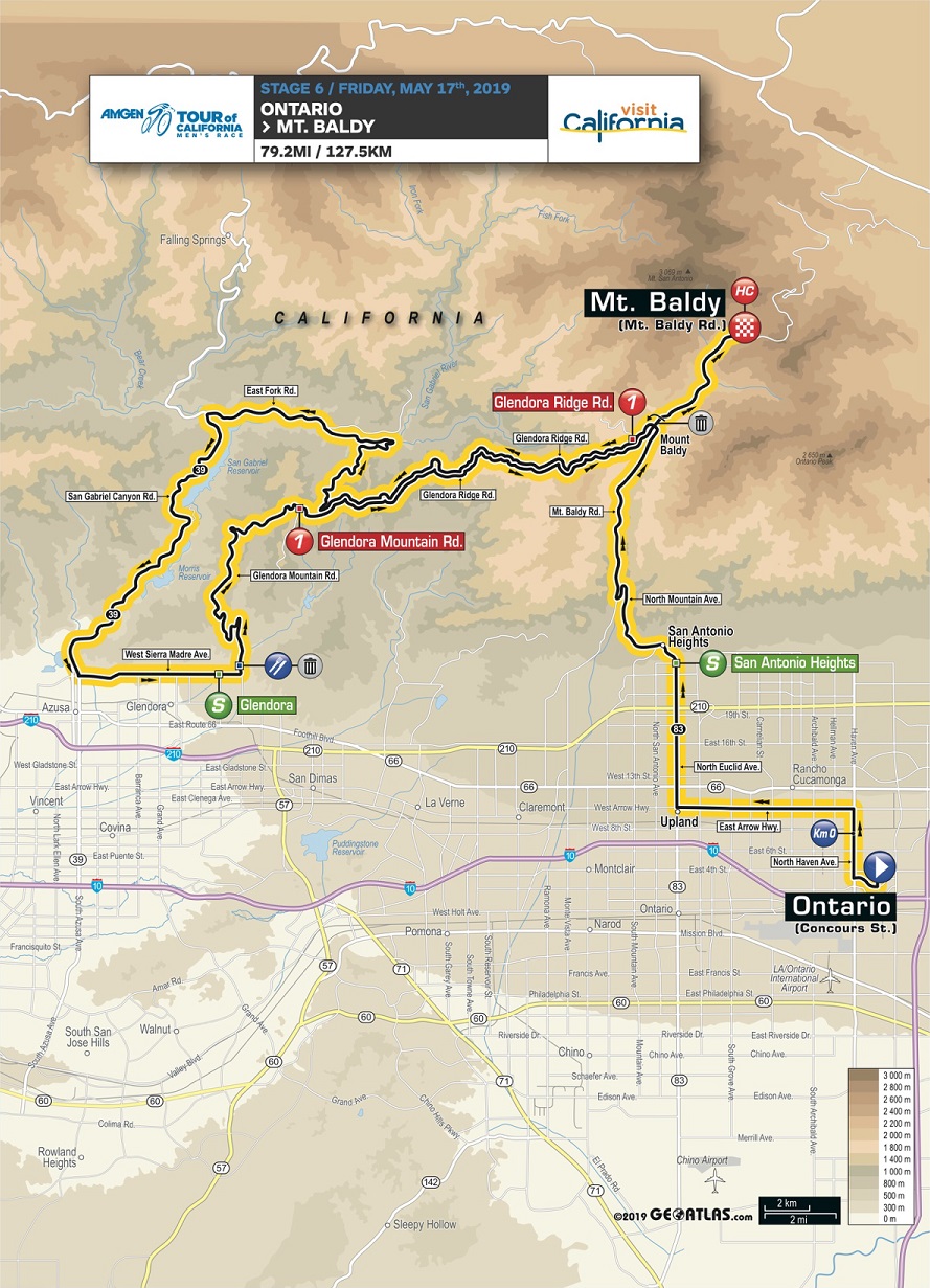 Streckenverlauf Amgen Tour of California 2019 - Etappe 6