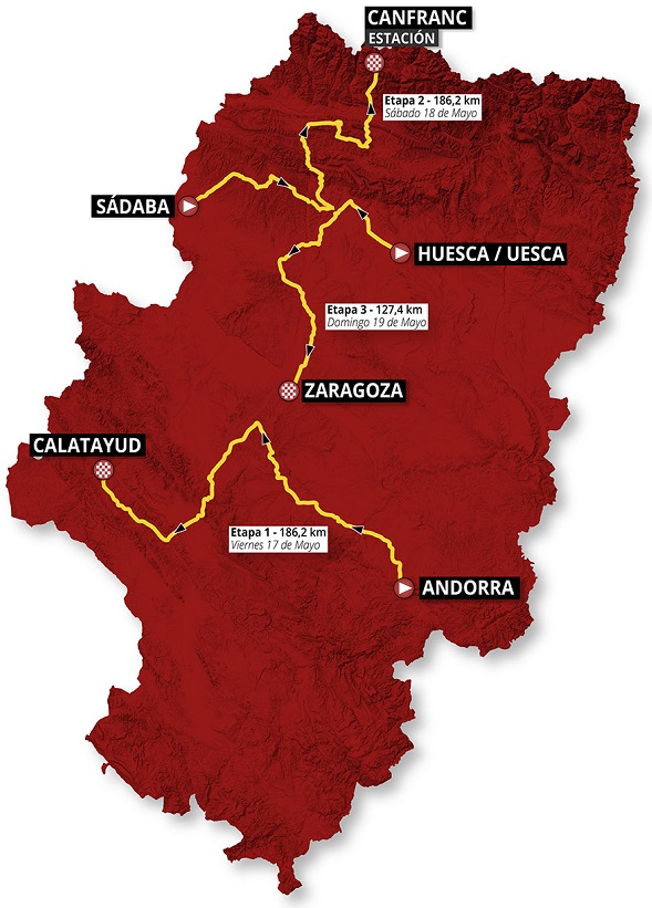 Streckenverlauf Vuelta Aragn 2019