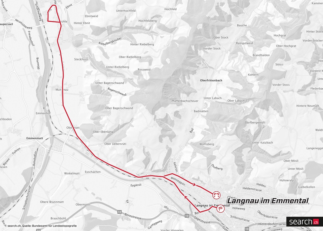 Streckenverlauf Tour de Suisse 2019 - Etappe 1