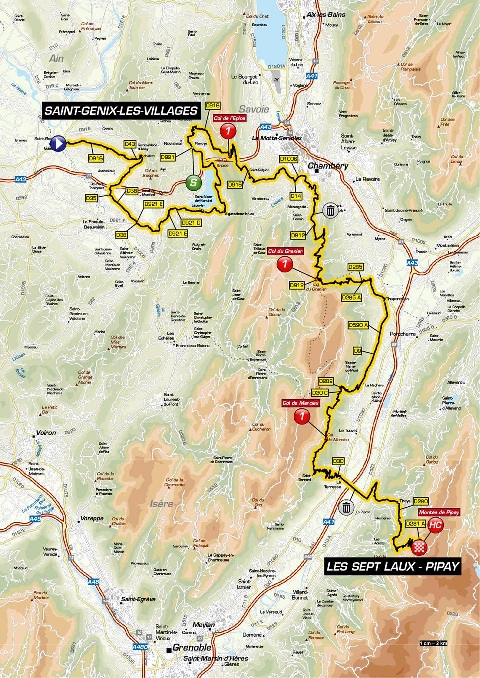 Streckenverlauf Critrium du Dauphin 2019 - Etappe 7