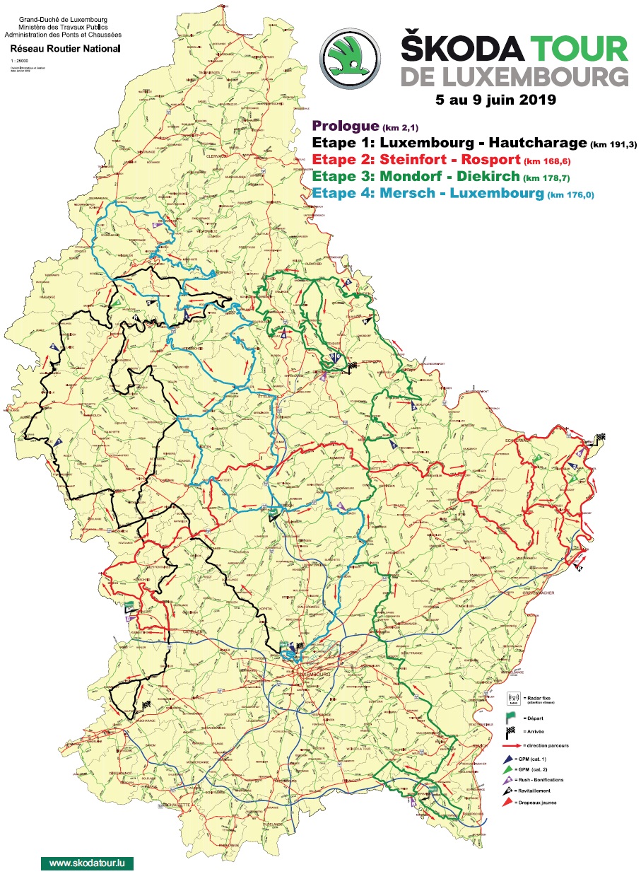 Streckenverlauf Skoda-Tour de Luxembourg 2019