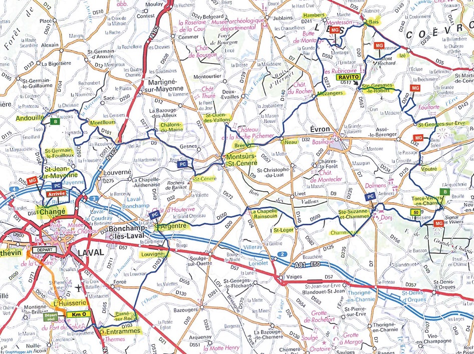 Streckenverlauf Boucles de la Mayenne 2019 - Etappe 1