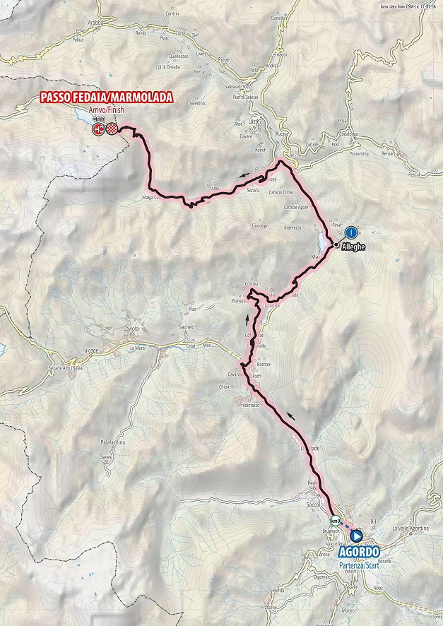 Streckenverlauf Giro Ciclistico dItalia 2019 - Etappe 9