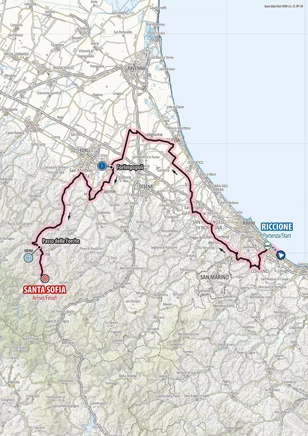 Streckenverlauf Giro Ciclistico dItalia 2019 - Etappe 1