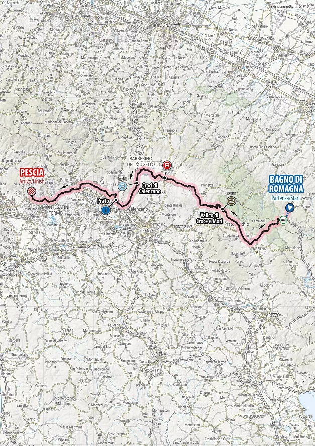 Streckenverlauf Giro Ciclistico dItalia 2019 - Etappe 2