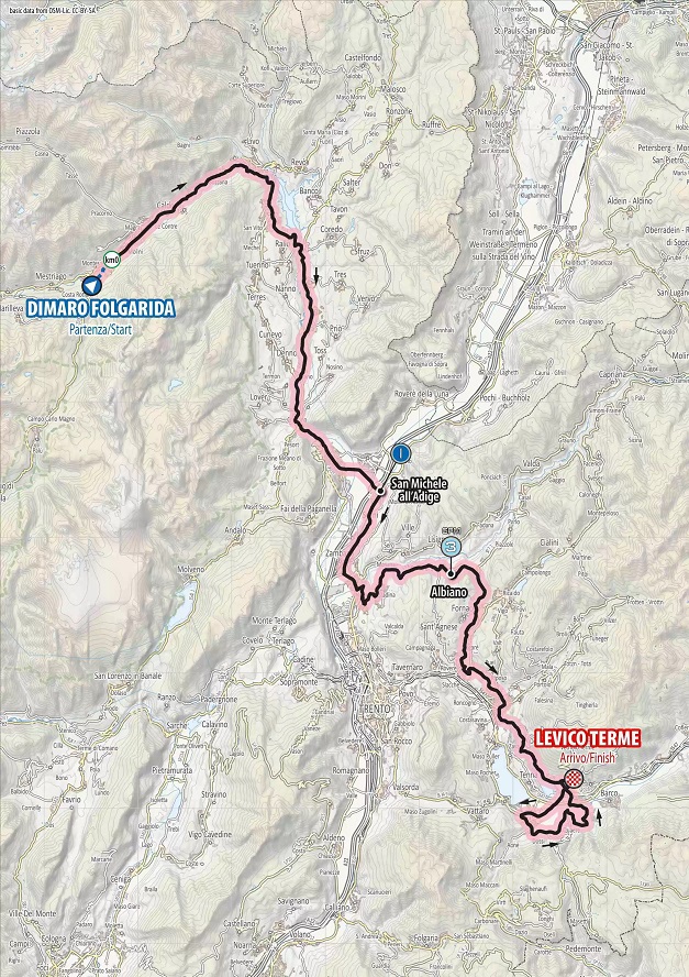 Streckenverlauf Giro Ciclistico dItalia 2019 - Etappe 7