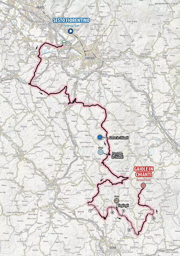 Streckenverlauf Giro Ciclistico dItalia 2019 - Etappe 3
