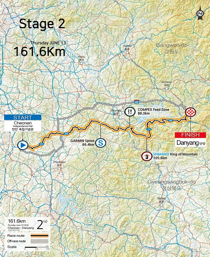 Streckenverlauf Tour de Korea 2019 - Etappe 2