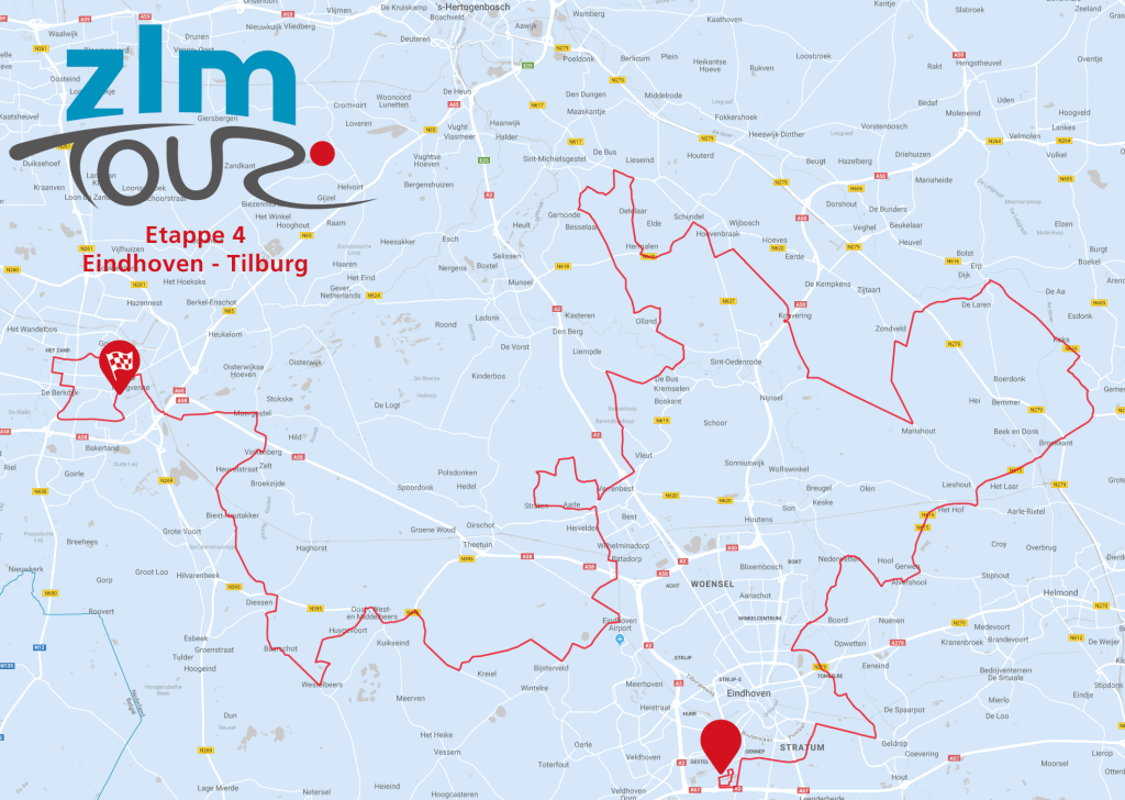 Streckenverlauf ZLM Tour 2019 - Etappe 4