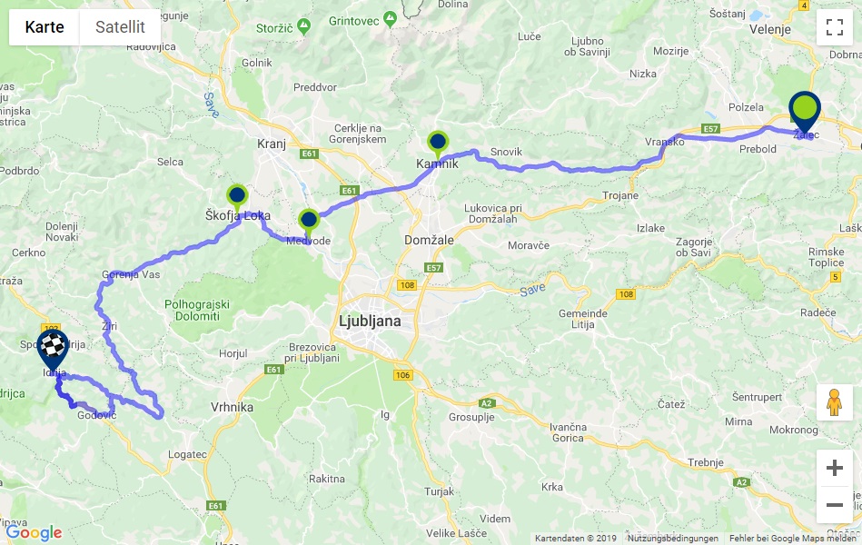 Streckenverlauf Tour of Slovenia 2019 - Etappe 3