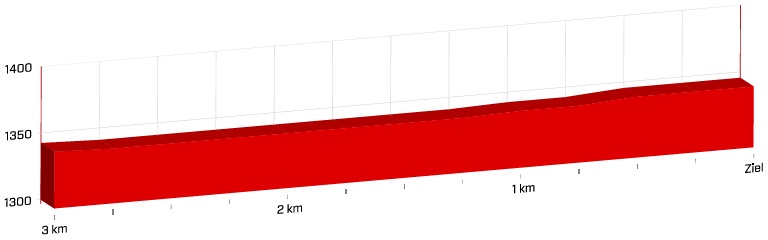 Höhenprofil Tour de Suisse 2019 - Etappe 8, letzte 3 km