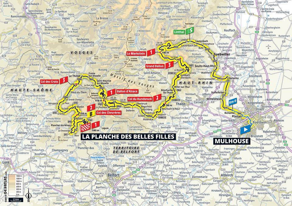 Streckenverlauf Tour de France 2019 - Etappe 6