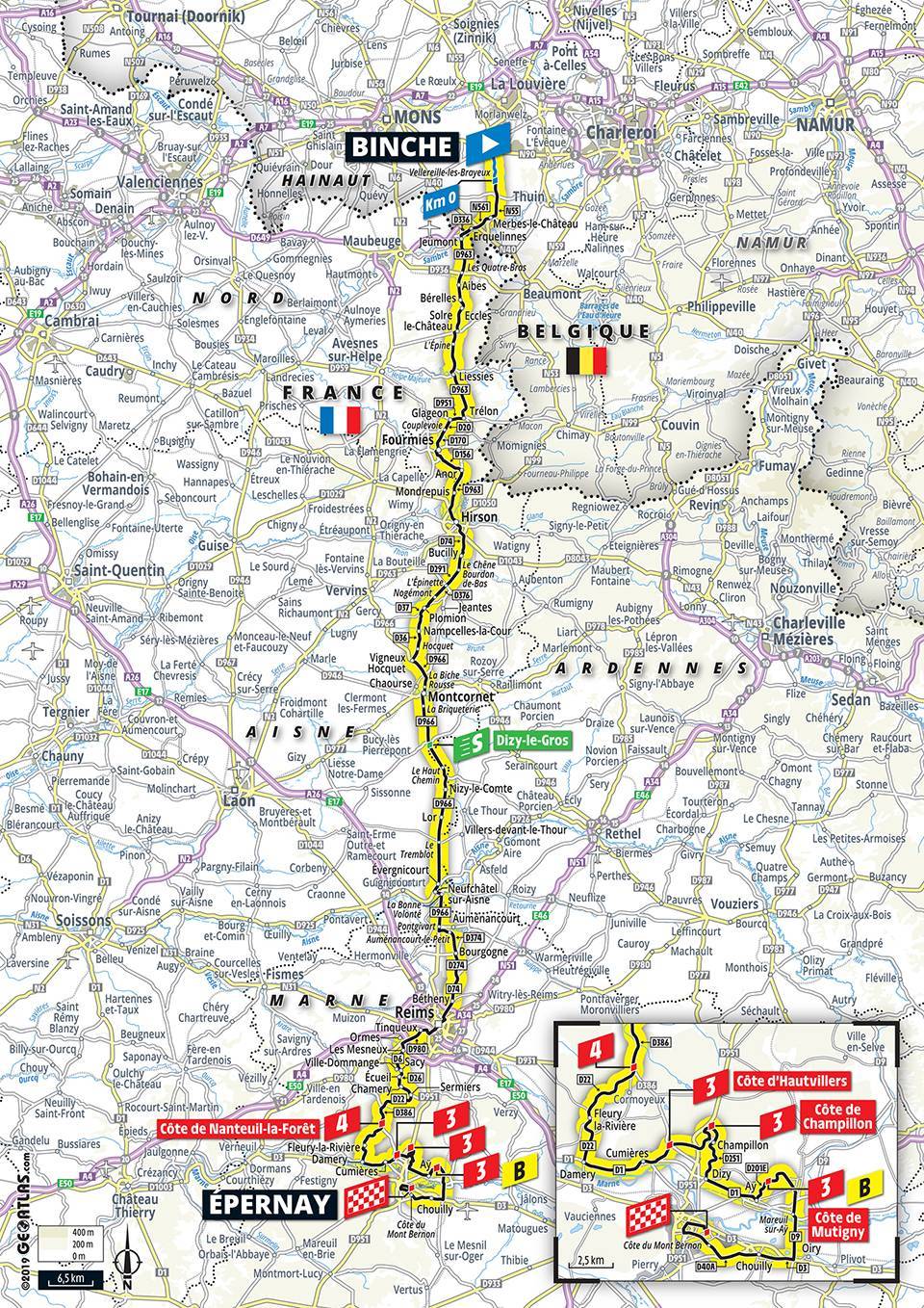 Streckenverlauf Tour de France 2019 - Etappe 3
