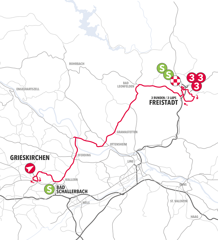 Streckenverlauf Int. sterreich Rundfahrt 2019 - Etappe 1
