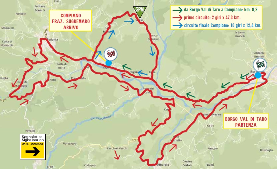 Streckenverlauf Nationale Meisterschaften Italien 2019 - Straenrennen