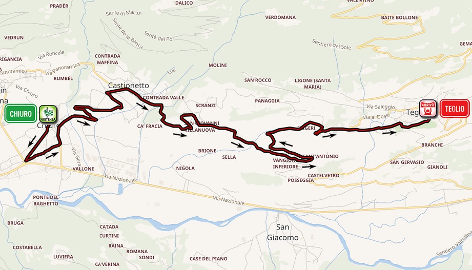 Streckenverlauf Giro dItalia Internazionale Femminile 2019 - Etappe 6