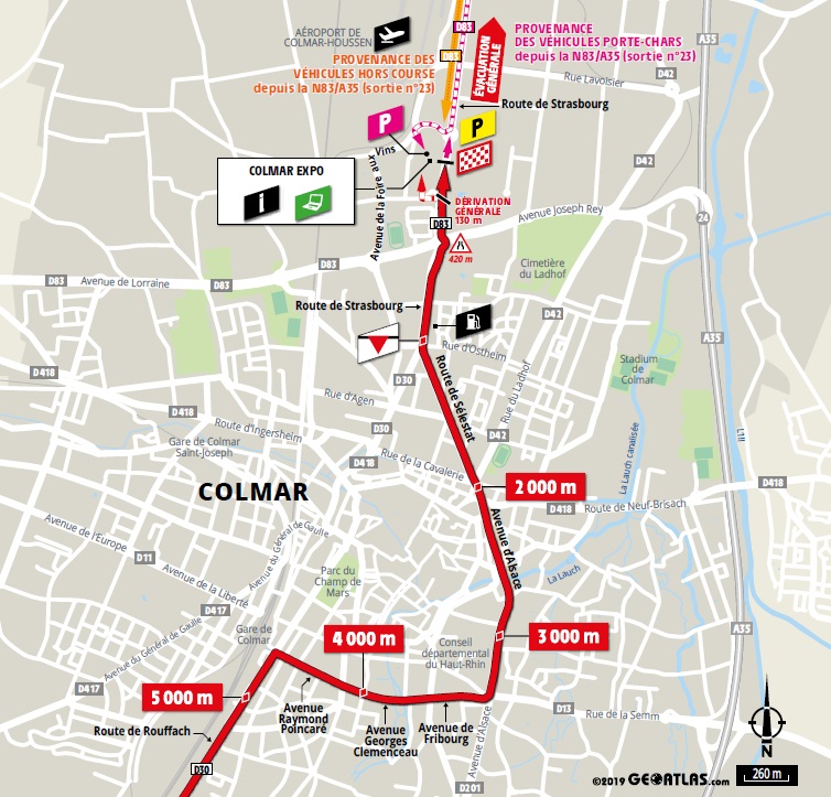 Streckenverlauf Tour de France 2019 - Etappe 5, letzte 5 km