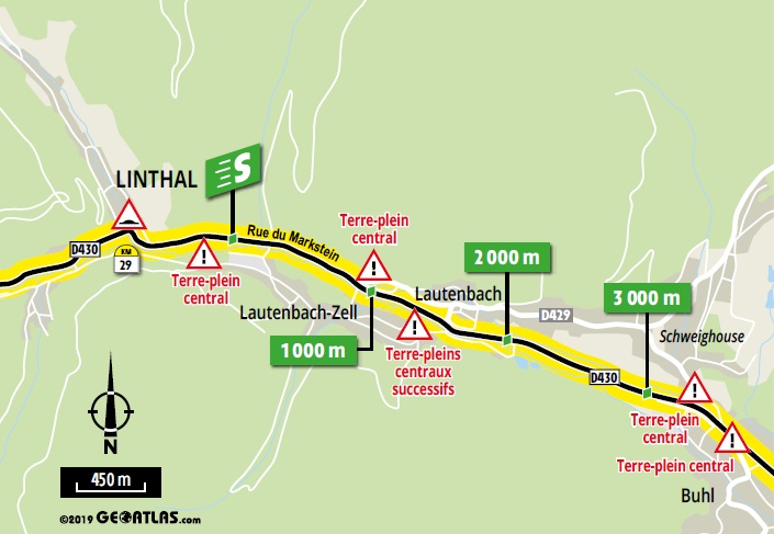 Streckenverlauf Tour de France 2019 - Etappe 6, Zwischensprint