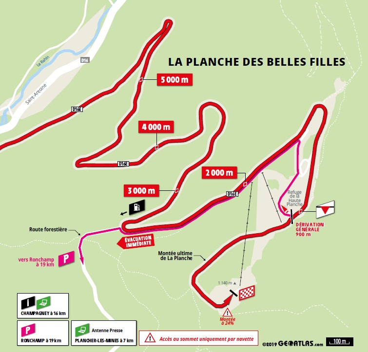 Streckenverlauf Tour de France 2019 - Etappe 6, letzte 5 km