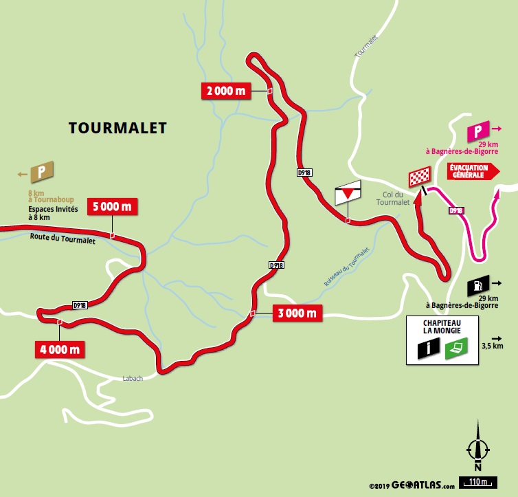 Streckenverlauf Tour de France 2019 - Etappe 14, letzte 5 km