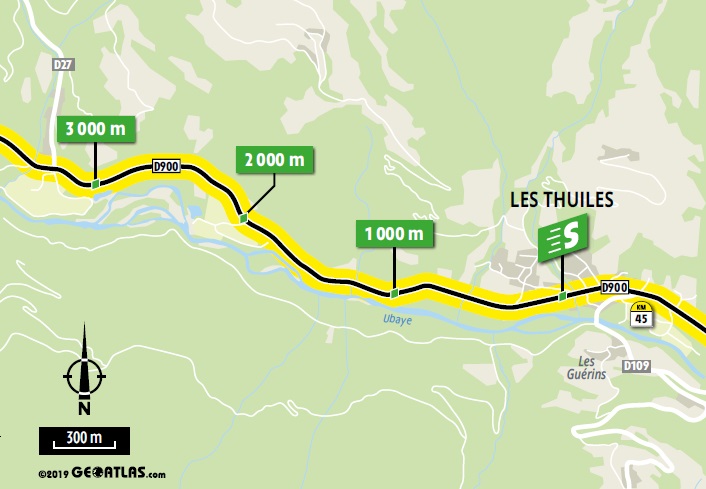 Streckenverlauf Tour de France 2019 - Etappe 18, Zwischensprint