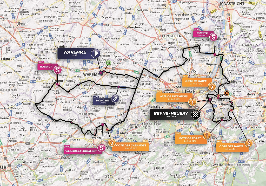 Streckenverlauf VOO-Tour de Wallonie 2019 - Etappe 2