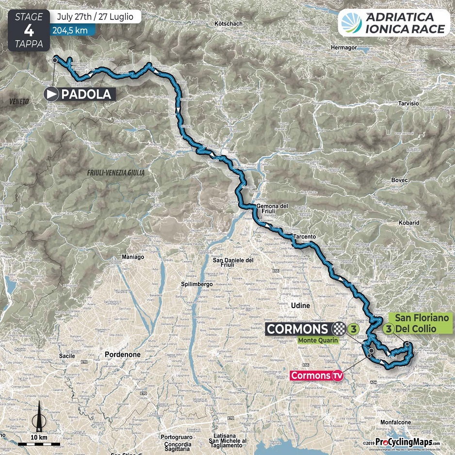 Streckenverlauf Adriatica Ionica Race / Sulle Rotte della Serenissima 2019 - Etappe 4