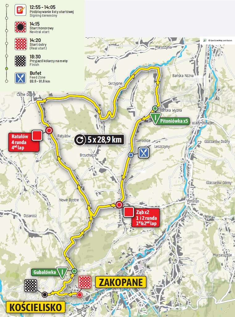 Streckenverlauf Tour de Pologne 2019 - Etappe 6