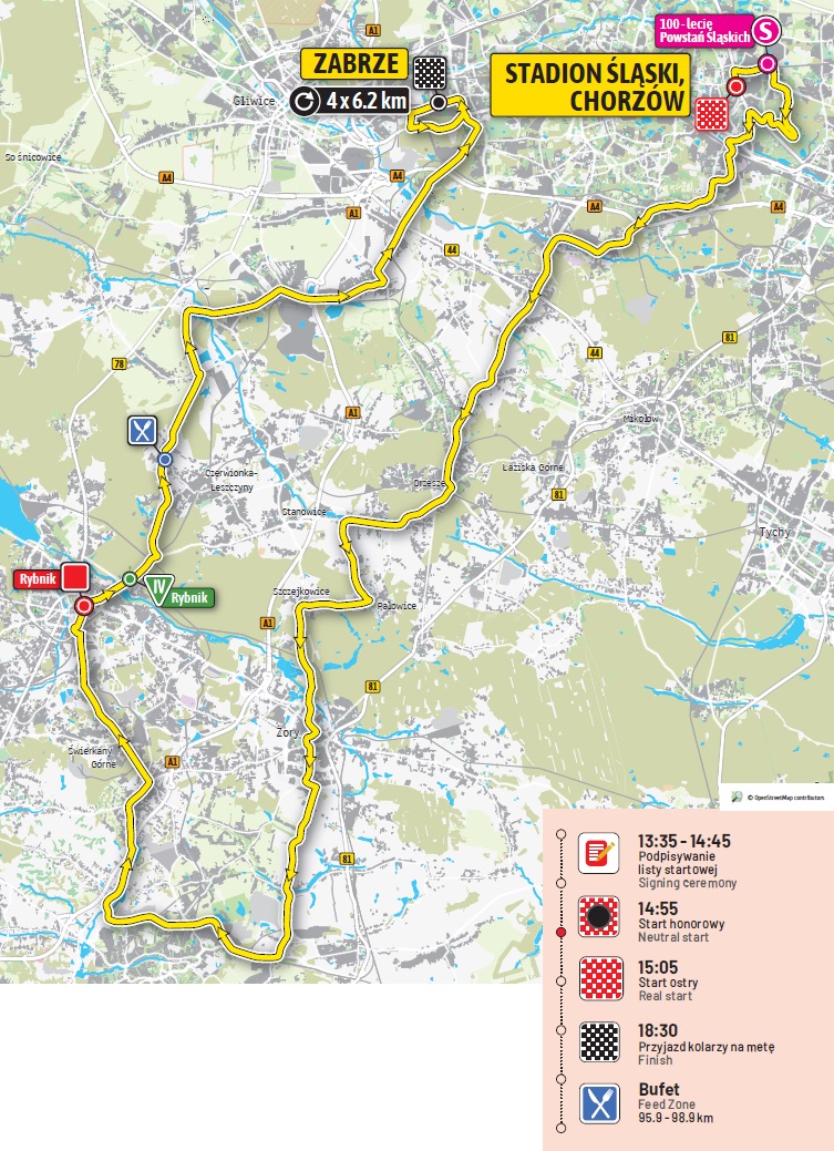 Streckenverlauf Tour de Pologne 2019 - Etappe 3