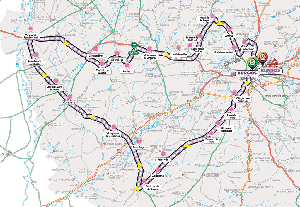 Streckenverlauf Vuelta a Burgos 2019 - Etappe 1