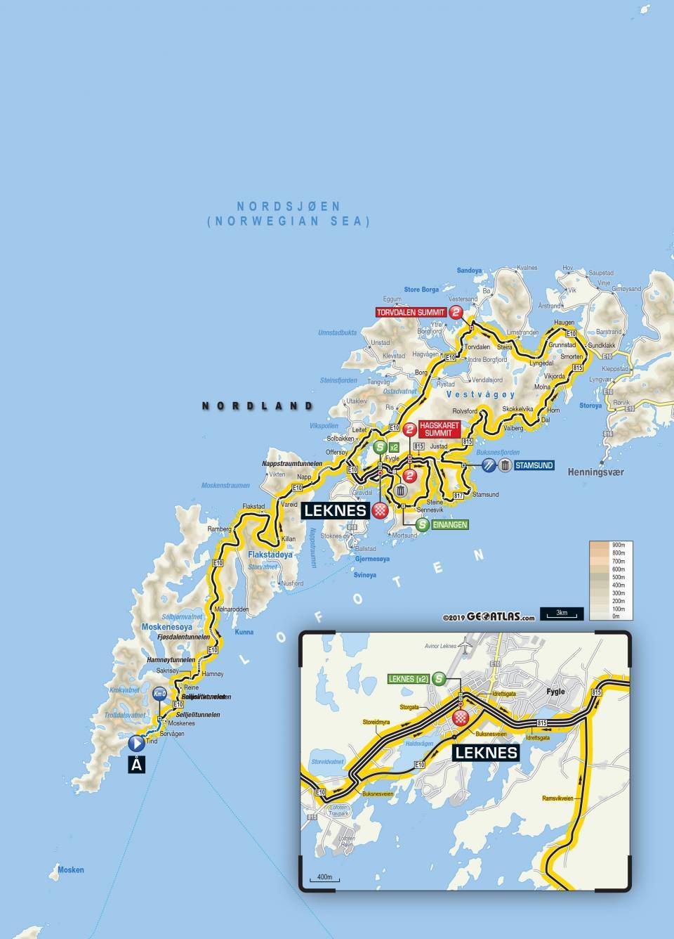 Streckenverlauf Arctic Race of Norway 2019 - Etappe 1