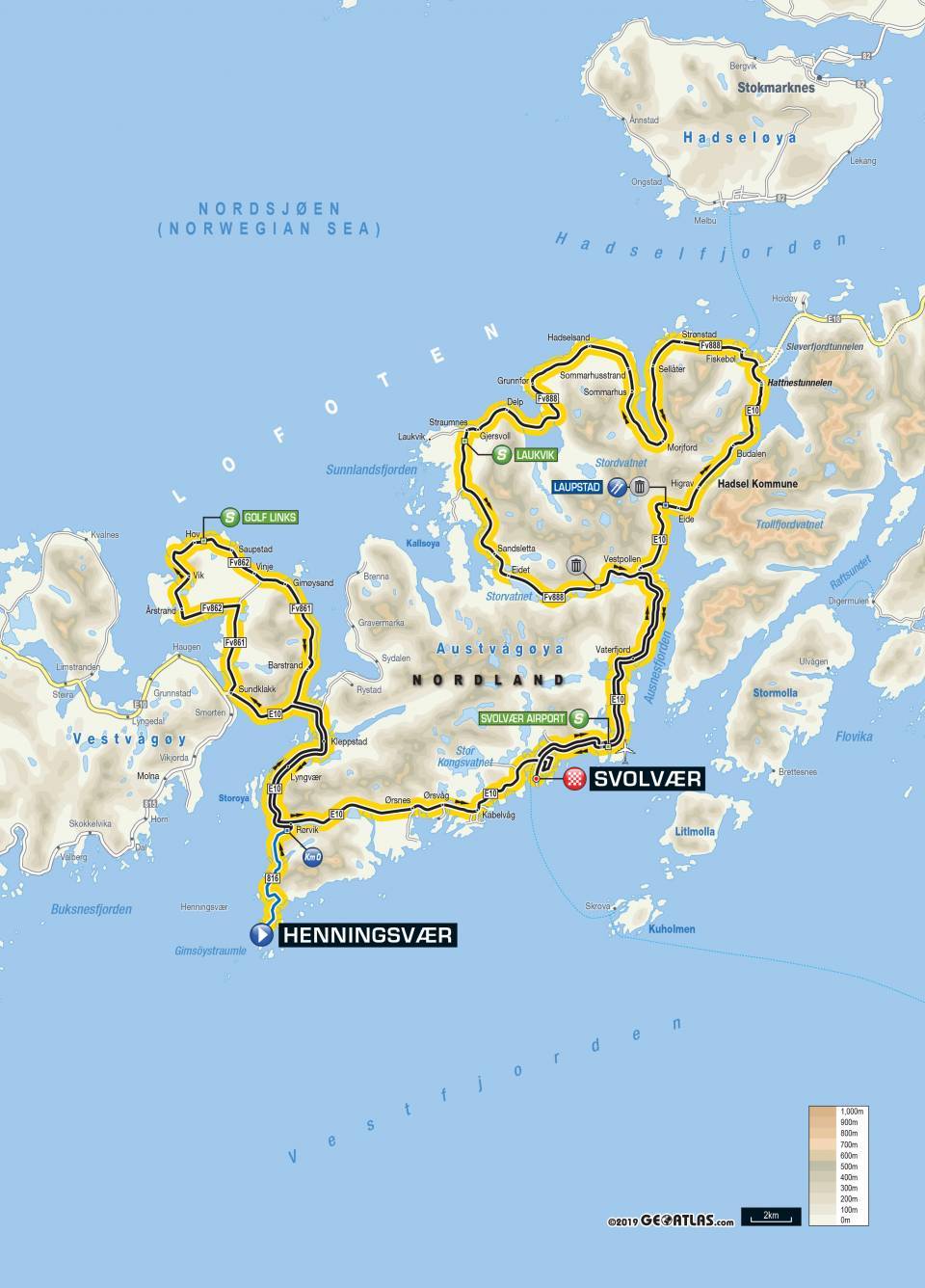 Streckenverlauf Arctic Race of Norway 2019 - Etappe 2