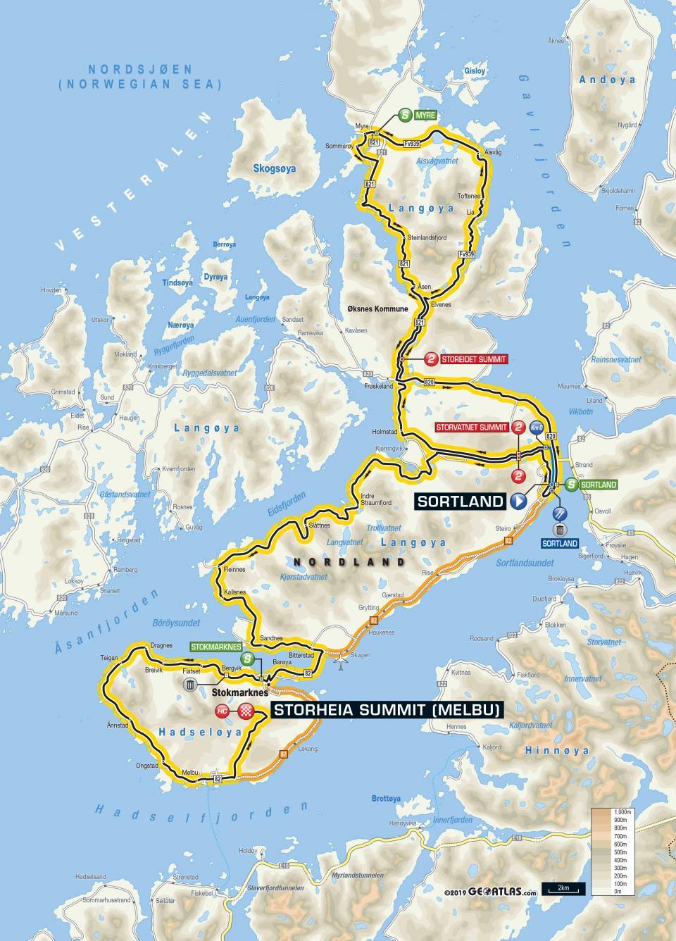 Streckenverlauf Arctic Race of Norway 2019 - Etappe 3